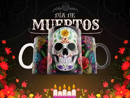 vectores plantilas DÍA DE MUERTOS,FESTEJO,
